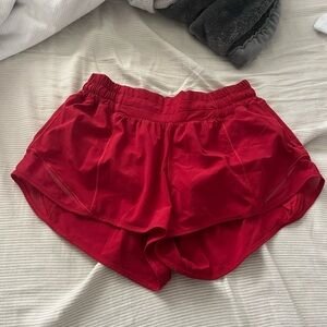 red lululemon hottie hot shorts
